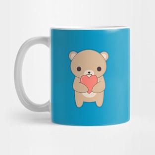 Brown Bear With A Heart T-Shirt Mug